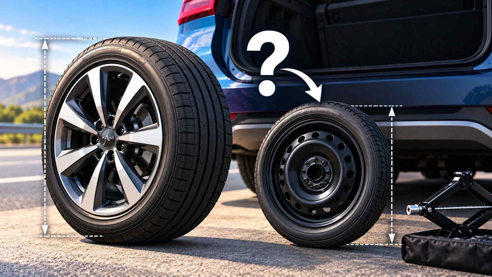 Why are spare tyres or wheels smaller in cars?